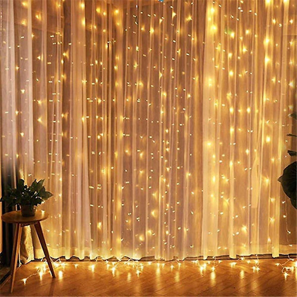 2 st juldekorationer LED-isdroppgardin 300 LED