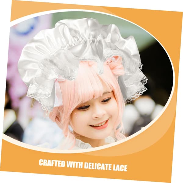 2 stk hvite blonde-pikekapsler, pustende, komfortable cosplay-hodeplagg