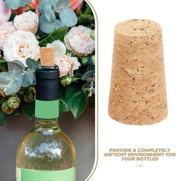 20 st vinkorkar flaskproppar elegant beige trä läckagesäker design bevarar vinkvaliteten