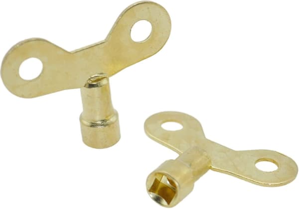 Radiatorventilnyckel, snabbkoppling, förluftningsventil (guld) (2 st)