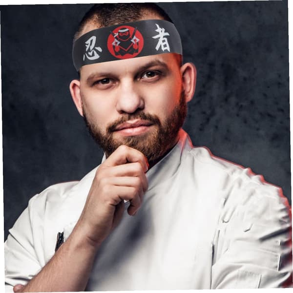 3 stk. Ninja Samurai Pannebånd for menn og kvinner, japanske Hachimaki Hodeplagg