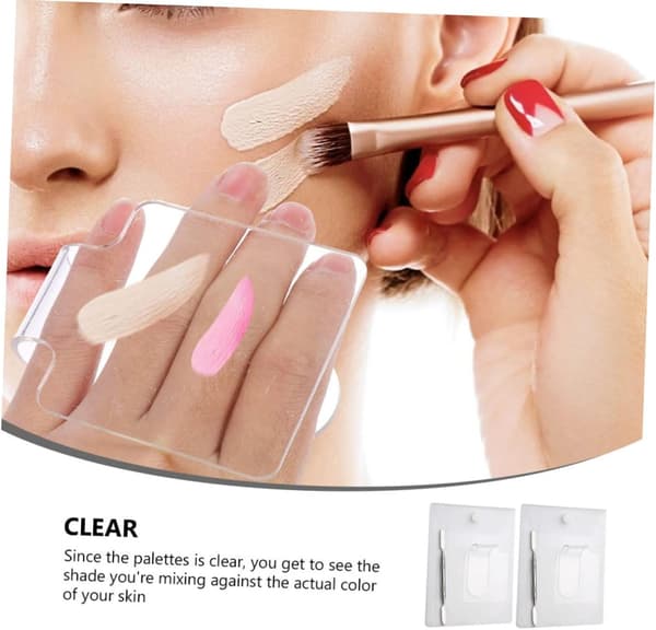 Makeup Mixing Palettes Letvægts Ergonomisk Design Akryl 2 stk