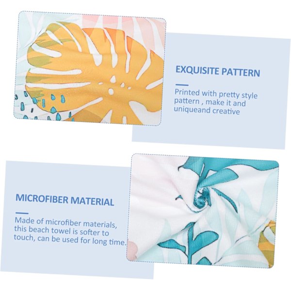 Hurtigtørrende Håndklæde Mikrofiber Sommer Pool og Strand Badehåndklæde Moderne Design