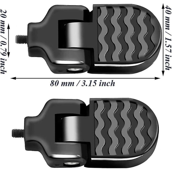 Mini Sykkel Bakpedal, 3.1x1.6 Tommer / 8x4cm Aluminium Legering Folding Sykkel Pedaler