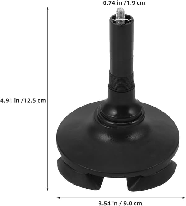 2 stk. sklisikre stokk-tupper med stabil firbent gummibase, solid spaserstokk