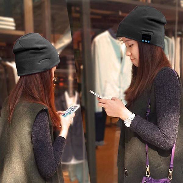 Mænd Trådløs Bluetooth Musik Varmt Strikket Beanie Hat