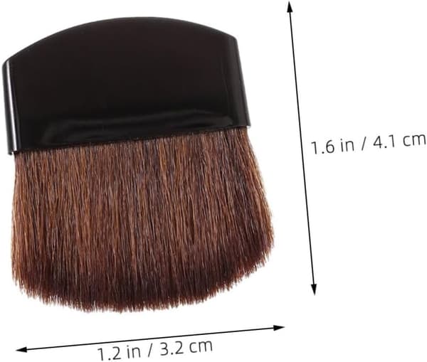 3 stk. Mini Halvrunde Flade Pudder Blush Børster, Lille Bærbart Makeupbørstesæt