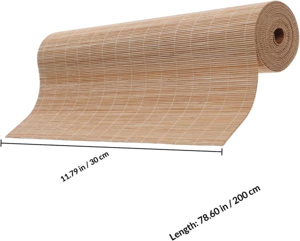 Bordslöpare i bambu 30 cm bred Naturmaterial i bambu Khakifärgad Klippbar Slät