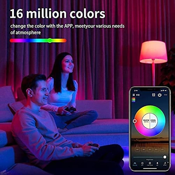 Golvlampa Multifunktionell Vardagsrum Wifi Rgbcw Glödlampa
