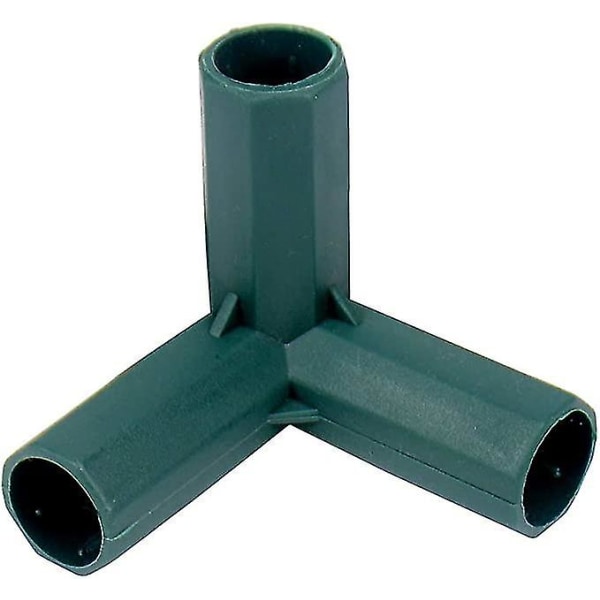 3 Vejs 16mm Albue PVC Rørfitting Byg Robust Drivhusramme Møbelforbindelser Teltsammenføjning (10 stk., grøn)