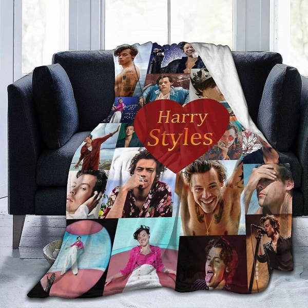 Fleeceteppe Ultramykt anti-pilling flanell til sofaseng Varmt teppe for voksne/barn-harry Styles -u211 80x60in 200x150cm