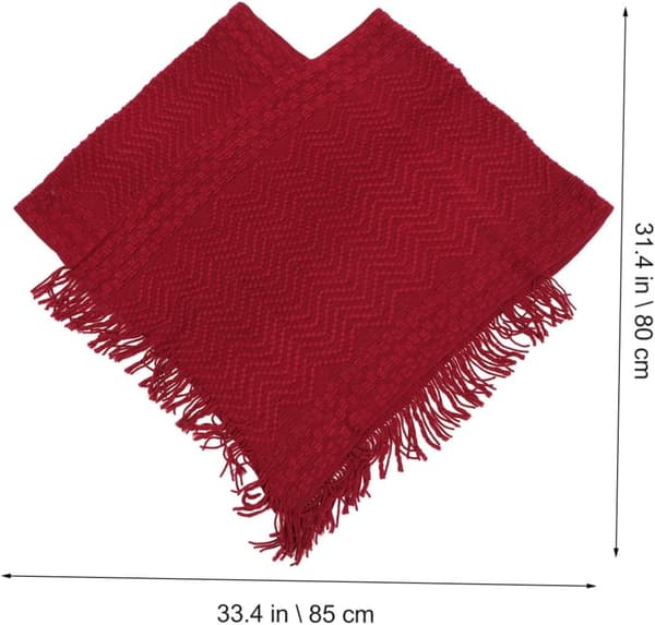 Vinter Sjal Wrap Stickad Tröja Lång Halsduk Cape för Kvinnor Flickor Varm Mysig Utomhus