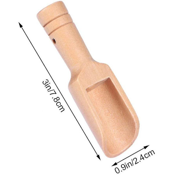 12 st Mini Träskedar, Mini Bambu Skedar för Badsalt, Tesked, Tvålpulver Sked, Trä Godis Sked (2,3 * 7,6 cm)