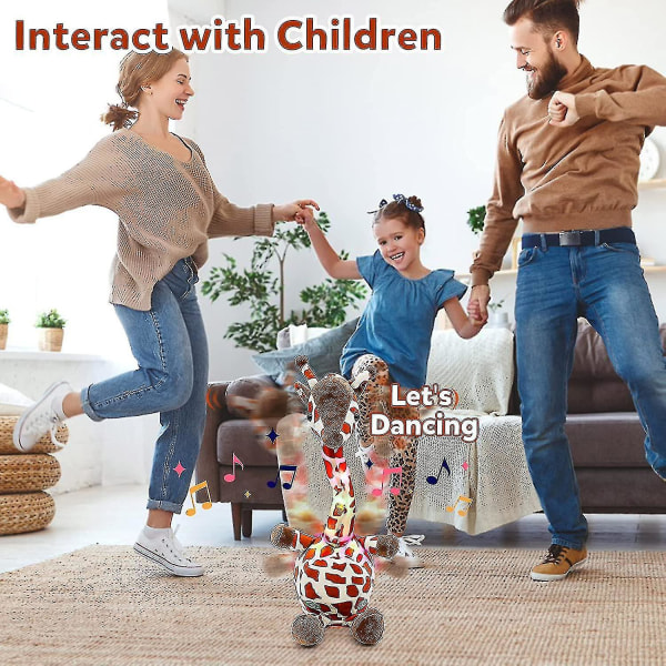 Dansande Giraff, Giraff Leksak, Giraff Leksaker För Barn Som Upprepar Dina Ord, Dansande Giraff Plysch För Bebisar Prata Upprepa Heminredning Chi Ty-
