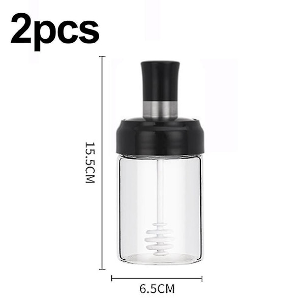 Saucekrukke Transparent Glas Kombinationsske Med Låg Beholdere Opbevaring Krydderier Salt Sukker