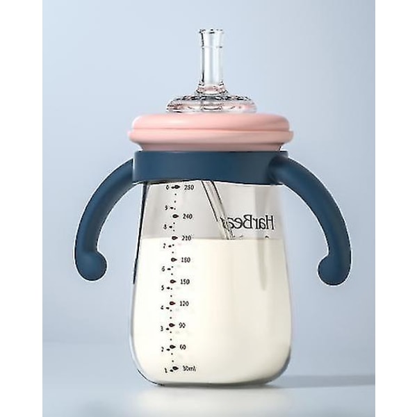 Straw Baby Barns Dryck Inlärningskopp Mjölkflaska