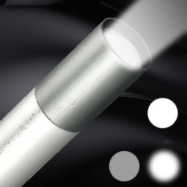 Multifunktionell ficklampa Bärbar Mini Glare Justerbar Focus Ficklampa Multifunktionell USB Outdoor (1st, grå)