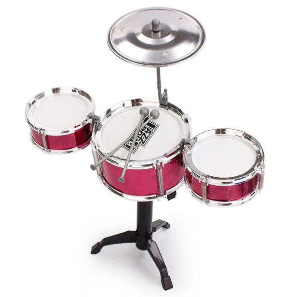 Lasten Jazz-rumpusetti Taaperoille Kestävä Kolhujenkestävä Rumpusetti Irrotettavat Rumpuinstrumentit -yuhao Three Drum Set Drum Red