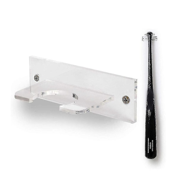 Baseball Bat Holder til Vertikal Visning Akryl Bat Hanger (1 Styk, Transparent)