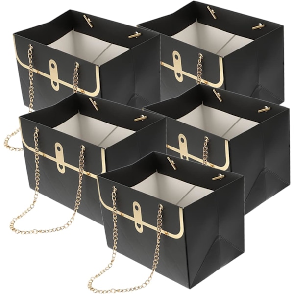 5 stk. Gaveposer Multipack Papir Opbevaringsposer Buket Indpakningsposer
