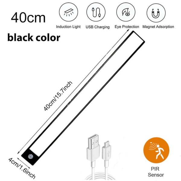 69 LED PIR Bevegelsessensor Nattelys USB-Lading Skap