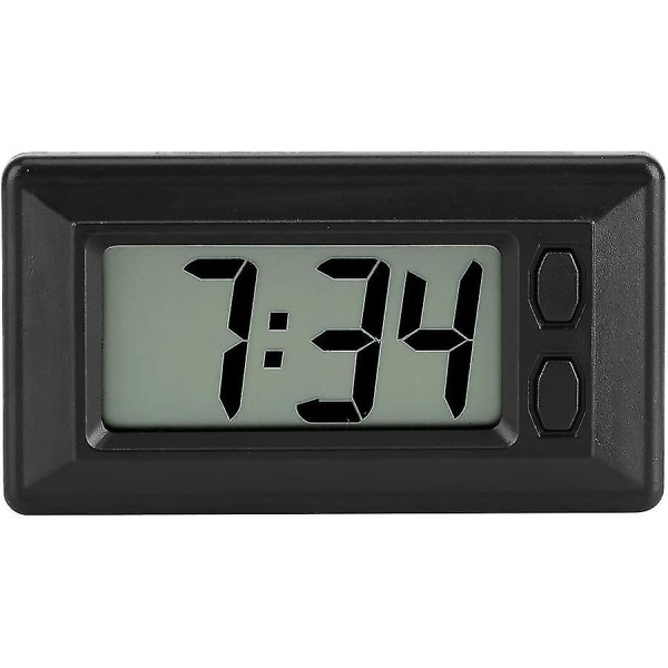 Digital klocka Bärbar elektronisk bilklocka (svart) (1 st)