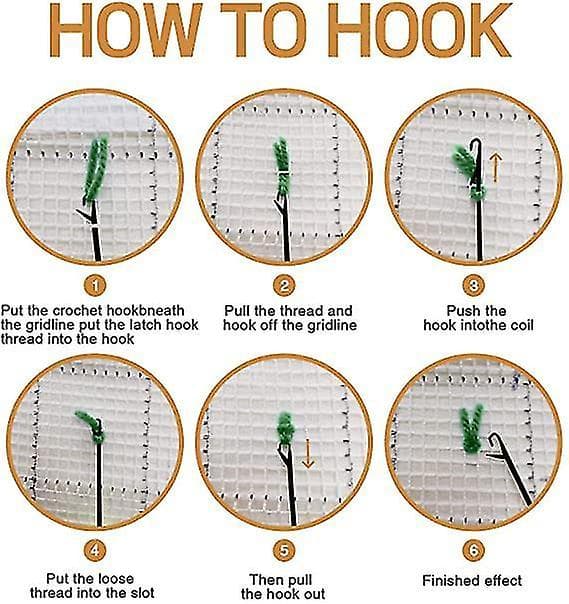 Latch Hook-kit DIY Dekorativ Kuddfodral Broderi
