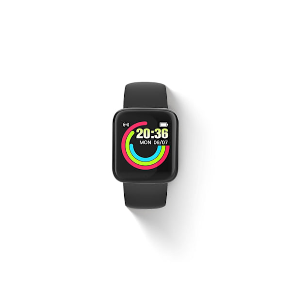 Armbåndsur Ny Universal Y68 Trin Tælling Bluetooth Gave 1.44 Black