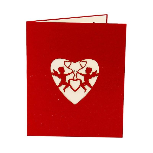 1pc 3d Loving Blessing Cards Greeting Cards Memos Heart-shaped Design Postcards