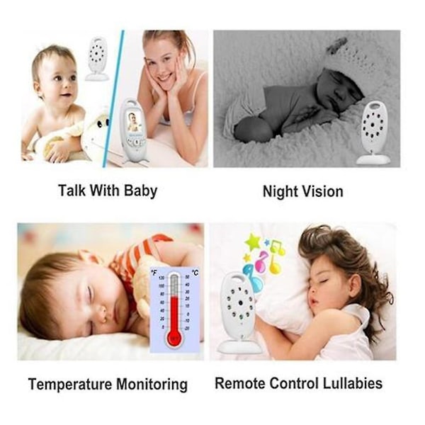 2,4 GHz Trådløs Babyalarm med Nattesyn Kamera