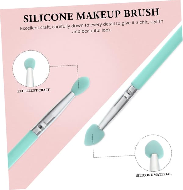 7 stk. makeupbørstesæt til kvinder Silikonebørste til flydende makeup ansigt, øjne og læber