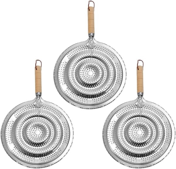 Varmeisolerende gryteunderlag 3 stk 21 cm trehåndtak anti-skli puter