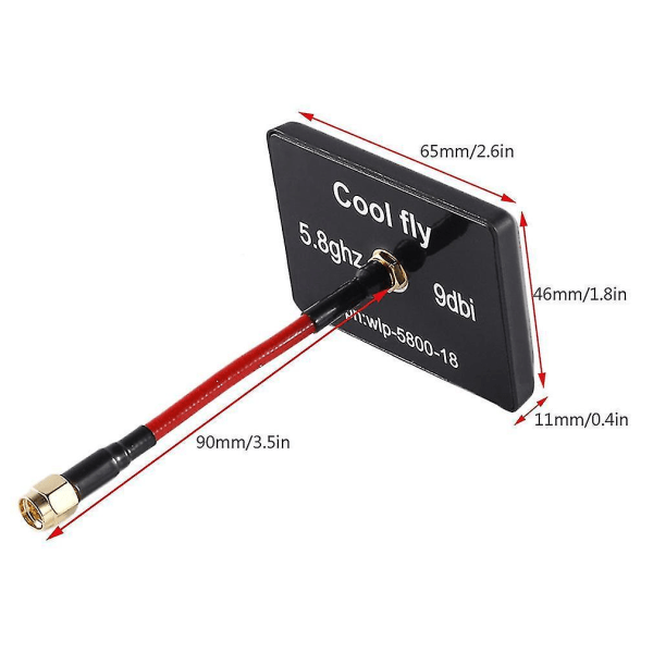 5,8 GHz 9dBi Trådlös Panelantenn för FPV SMA RP-SMA