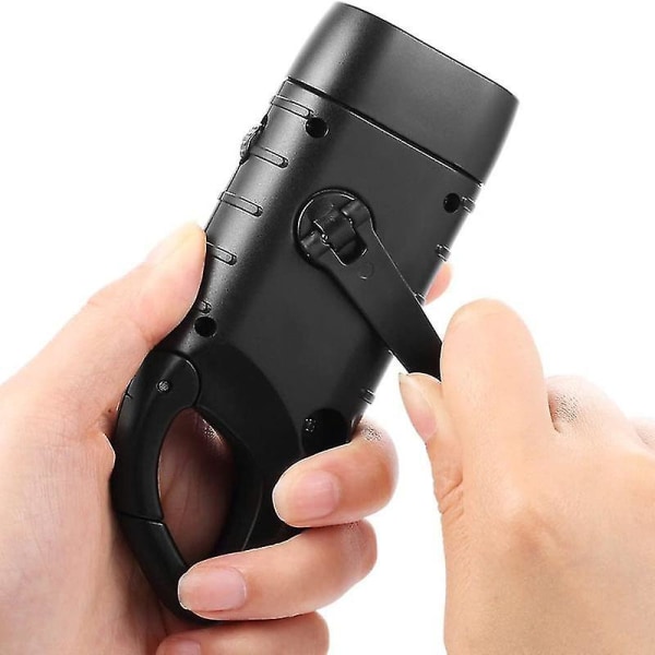 Nødblysflashlight Håndsving. Bærbar Led-lommelygte Håndsving Solcelledrevet Dynamo