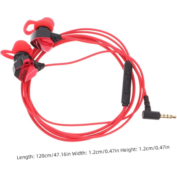 Langalliset peli-in-ear-kuulokkeet PC-pelaamiseen, ergonomiset nappikuulokkeet mikrofonilla