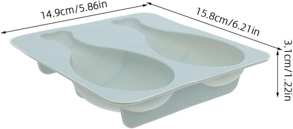 Silikon Kycklingben Kakform Silikonmaterial Non-Stick Bakverktyg 2st