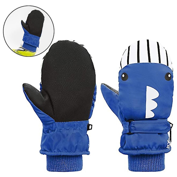 1 Par Barnas Vinterhansker Småbarnsvotter For Ski Gutter Snø Jenter Vanntett Varmt Fleece