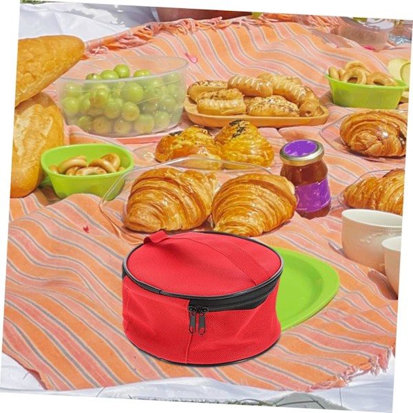 Udendørs Picnic Service Taske Camping Opbevaringspose til Tallerkener