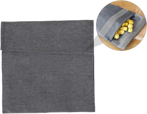 2 sett vaskbare gjenbrukbare snacksposer for gutter og jenter lunsj grå miljøvennlig