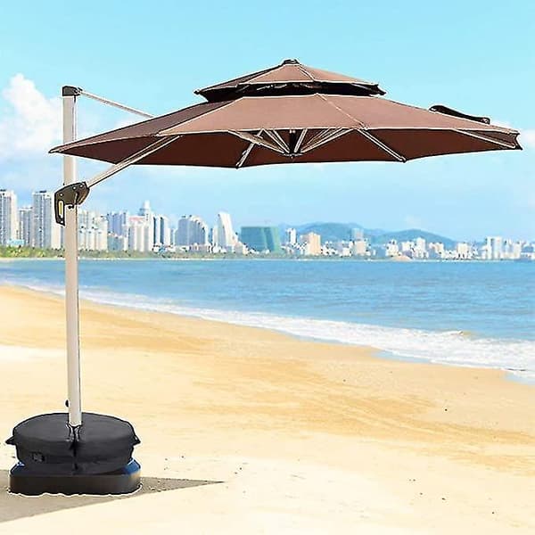 Patio Parasol Base Vægtpose Stor Rund Sandpose Offset Stativ