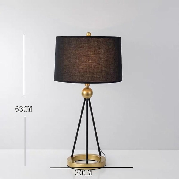 LED-pöytälamppu kangasvarjostimella, rauta, 5W, 62,5 cm, työpöytälamppu