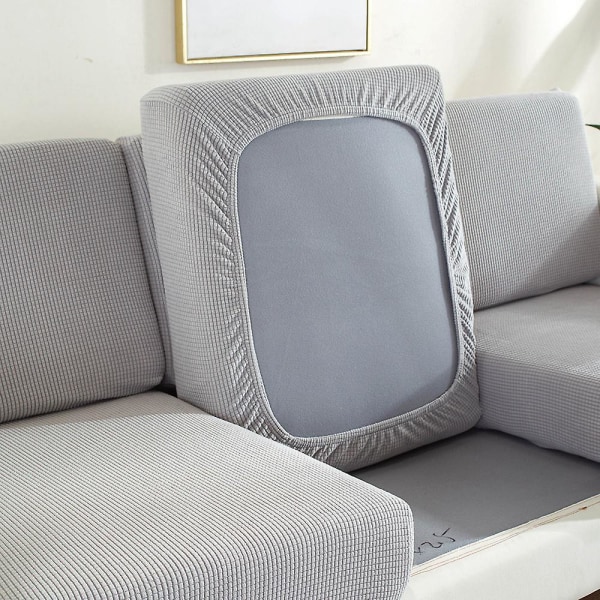 Ren farge fortykket elastisk sofatrekk Moderne minimalistisk sofa light gray