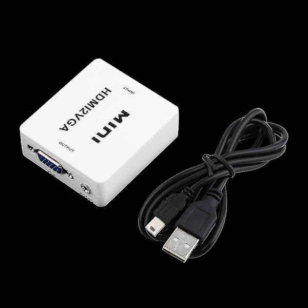 Mini HDMI - VGA -äänen HD-TV-PC-kannettava-sovitin