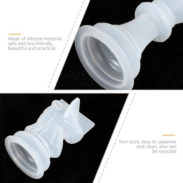 6 st 3D Internationella Schack Silikonhartsformar för Aromaterapi, Epoxy Hantverk DIY