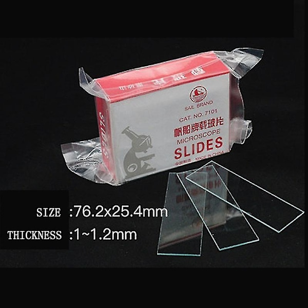 100 stk Mikroskopglass og Dekkglass for Preparering
