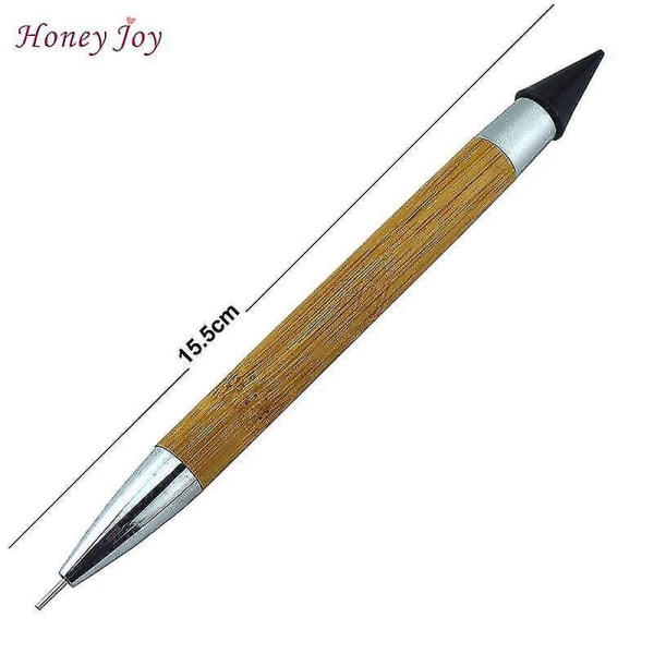 Kaksipäinen vahakynsi tekojalokivi Picker Dotting Pen Bamboo