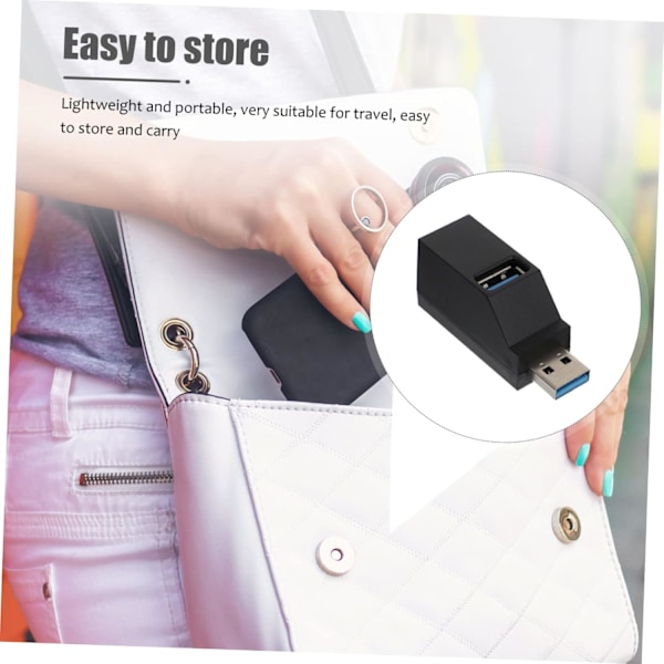 Kolminkertainen USB-porttikeskitinjakaja USB-sovitintelakkateline näppäimistölle Kannettava datakeskitin