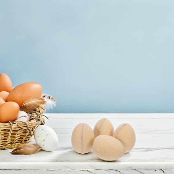 4 stk. små umalte tre-egg til håndverk, DIY falske kyllingegg egnet