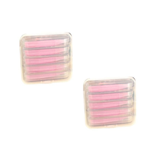 2 Bokser med Fargerike Linse-Tang Linse-Innsetter Linse-Klips (rosa)