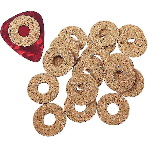 Gitarrplock med halkfritt grepp, kork, 20 st